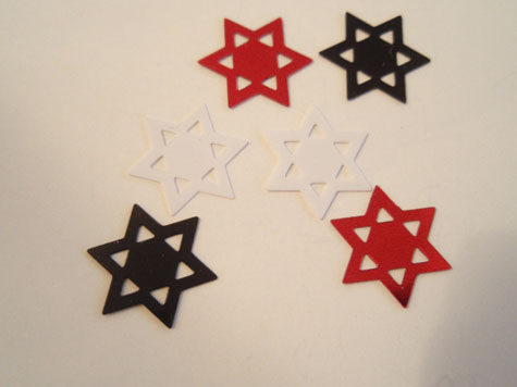 Decorating in red, lack and Red Black And White Stars. Decorating in red, lack and